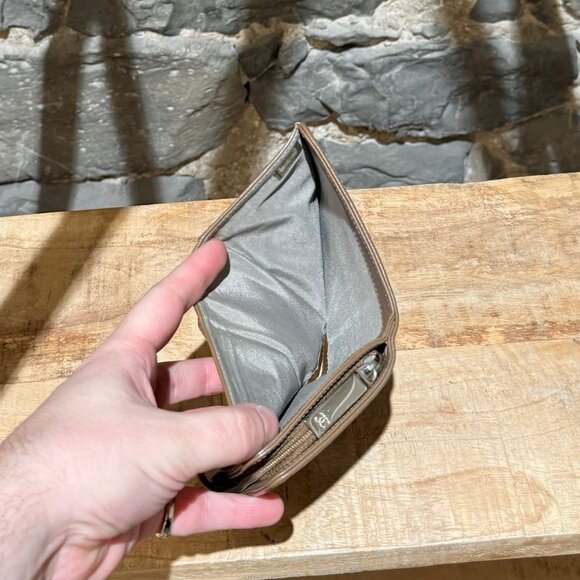 Chanel Brown Caviar Zip Compact French Purse Wallet - Picture 15 of 16